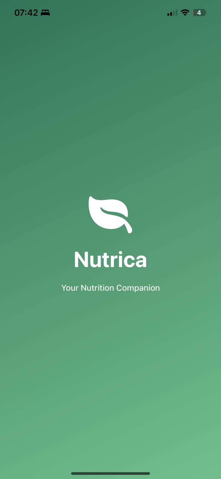 Nutrica App Screenshot 1