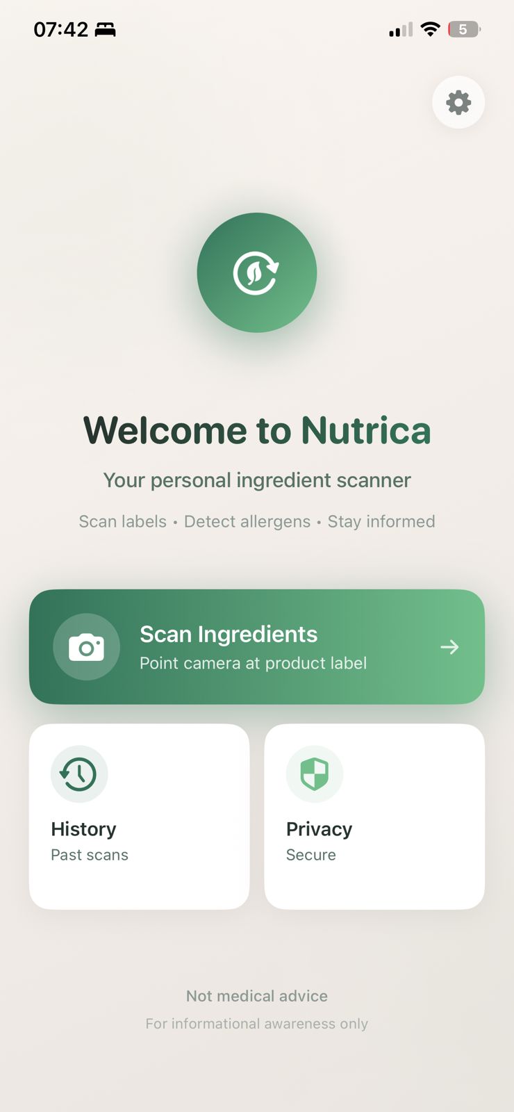 Nutrica App Screenshot 2