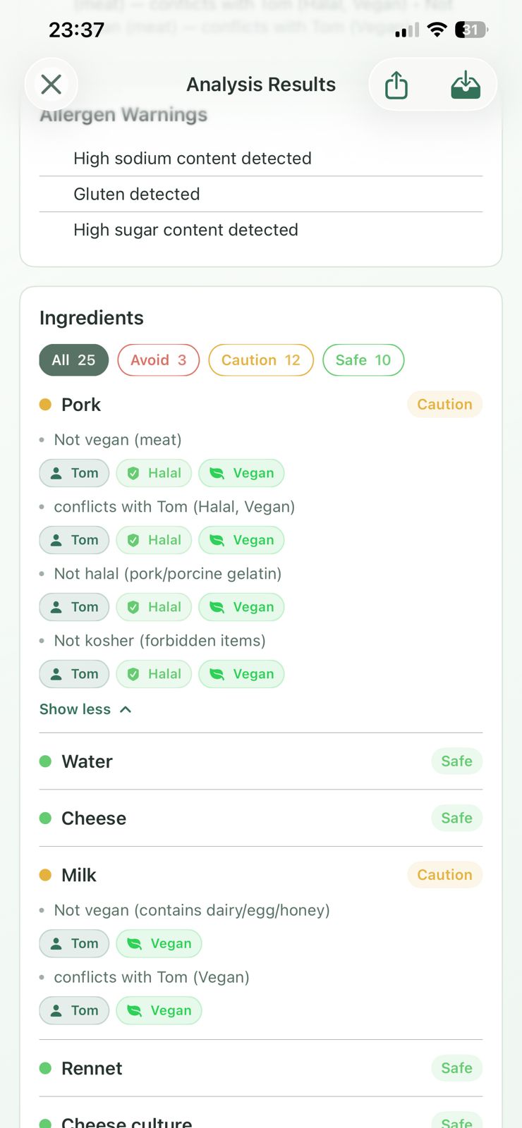 Nutrica App Screenshot 3
